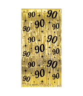 90 Jaar Deurgordijn Goud Zwart